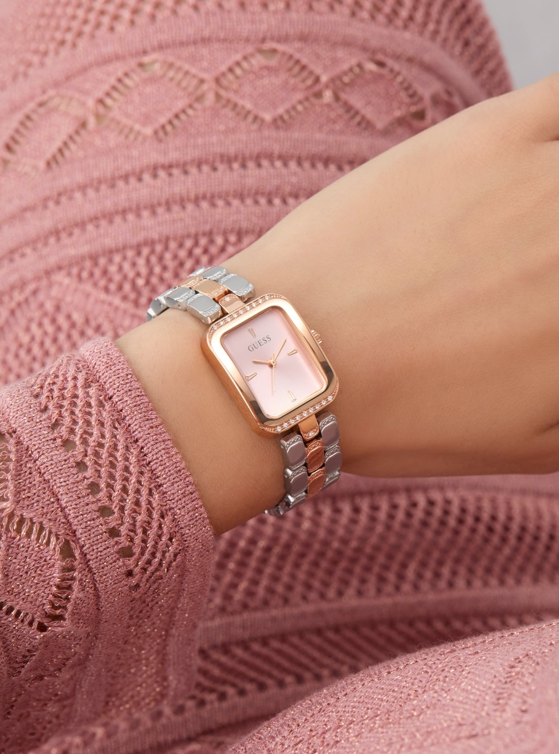 GUESS Womens Silver Rose-Gold Isla Watch GW0865L5 Detail View_2
