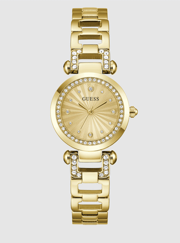GUESS Accessories Gold Ginger Crystal Watch GW0869L4 Front View