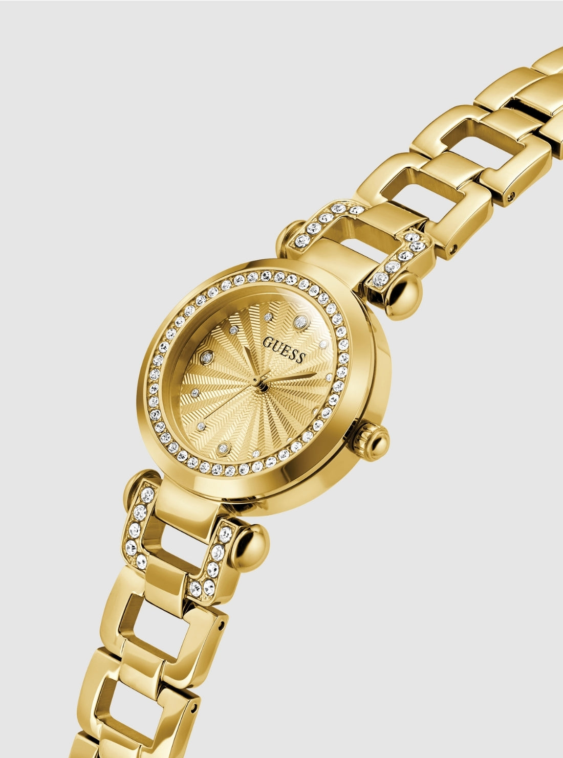 GUESS Accessories Gold Ginger Crystal Watch GW0869L4 Side View
