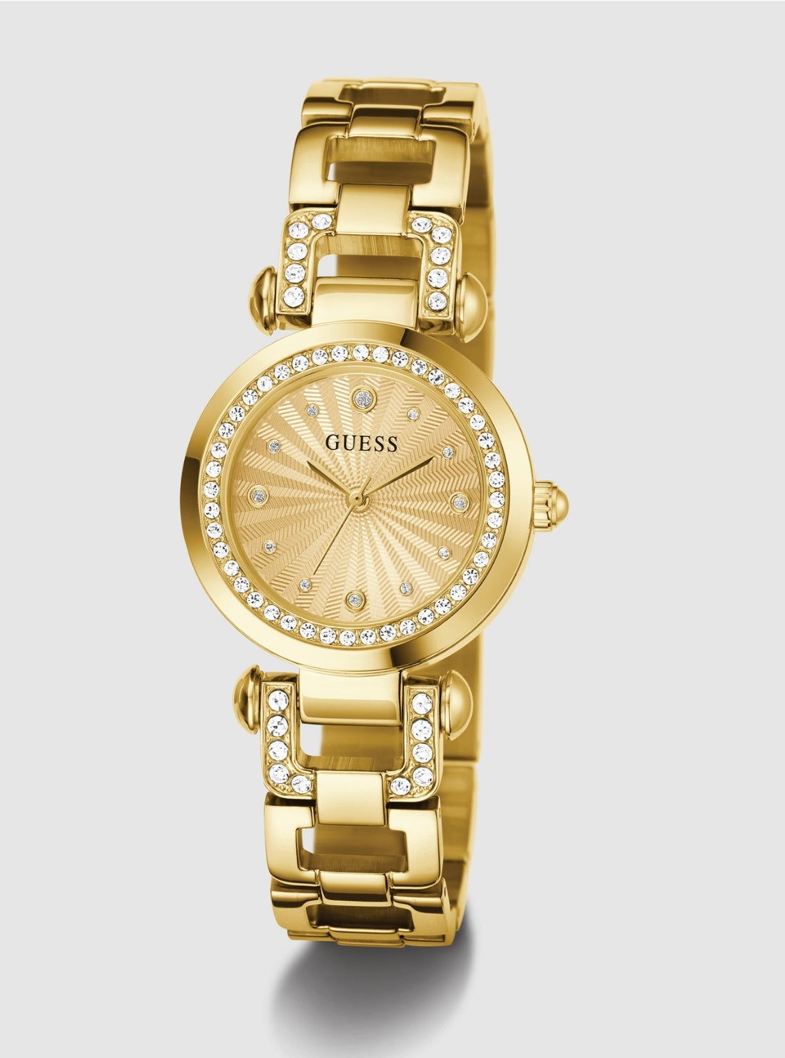 GUESS Accessories Gold Ginger Crystal Watch GW0869L4 Front View