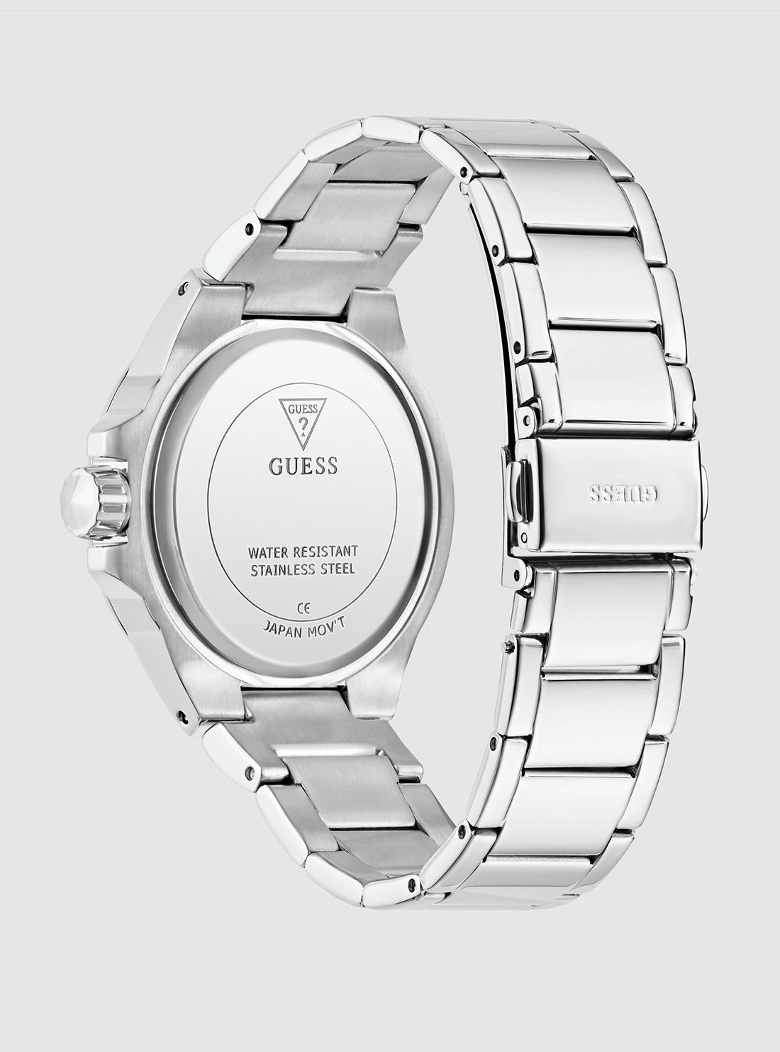 GUESS Accessories Silver Crystal Envy Multifunction Watch GW0878L1 Back View