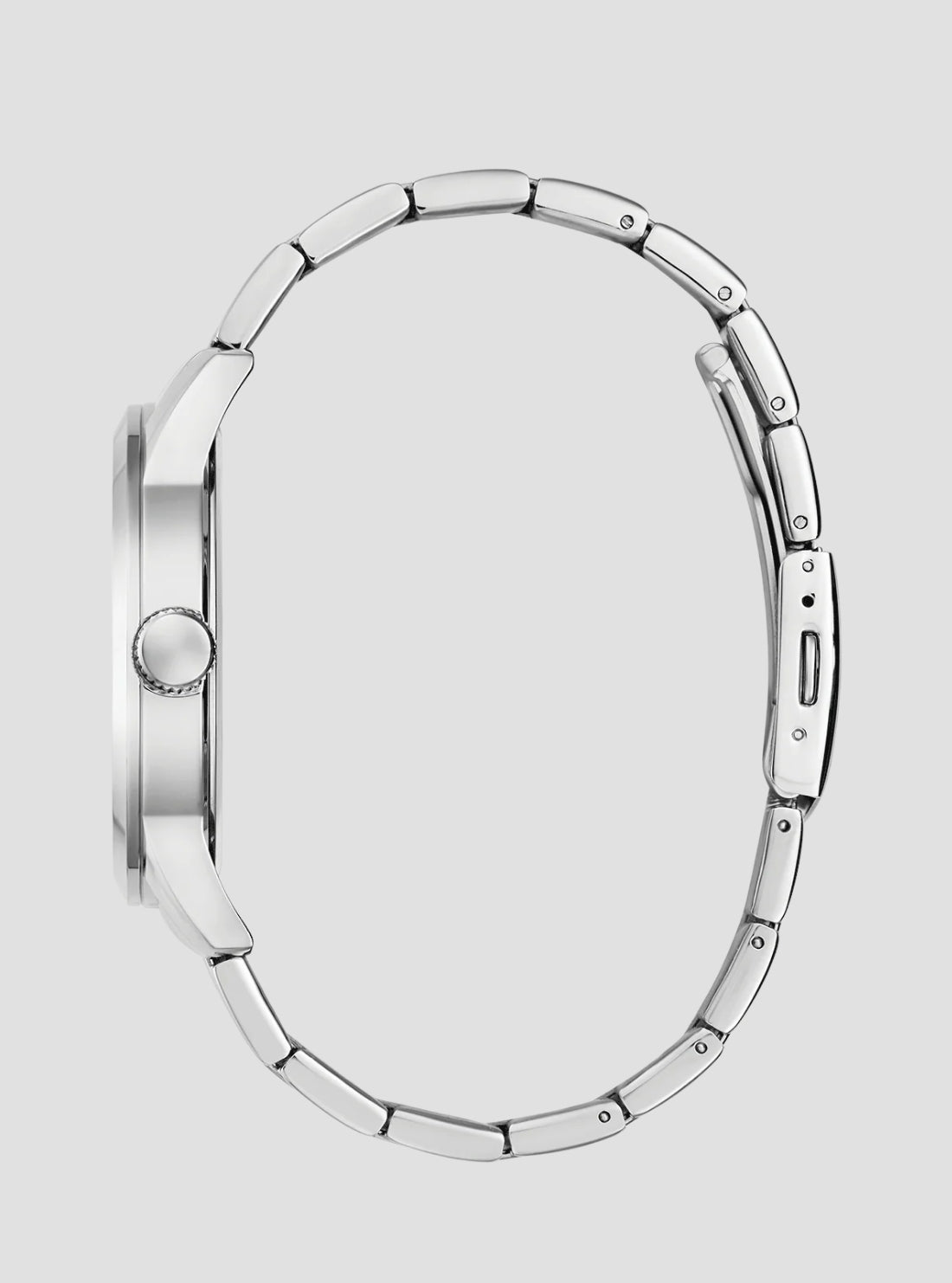 GUESS Accessories Silver Collegiate Blue Dial Watch GW0888G1 Side View