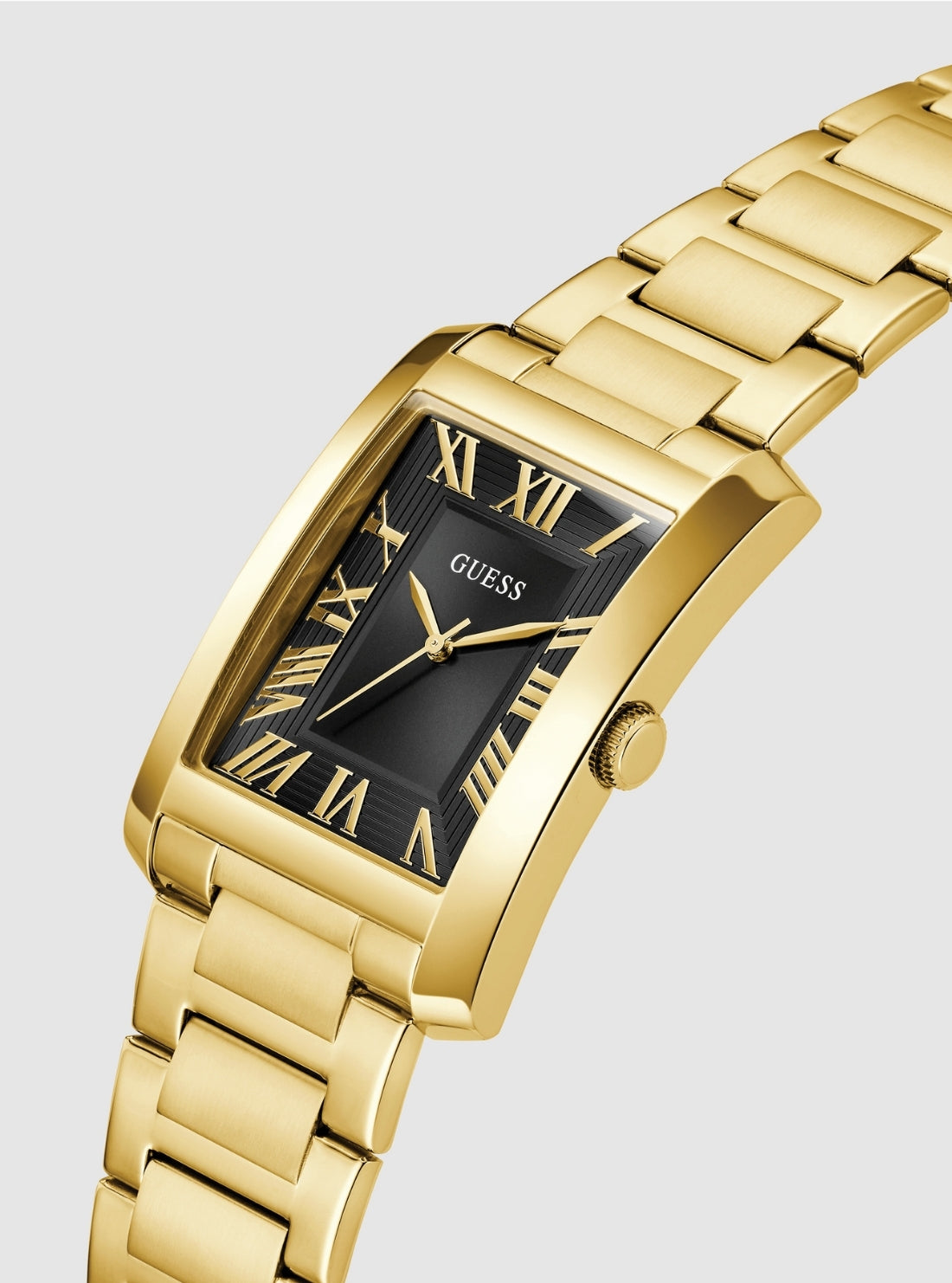 GUESS Accessories Gold Clyde Watch GW0896G2 Front Side View