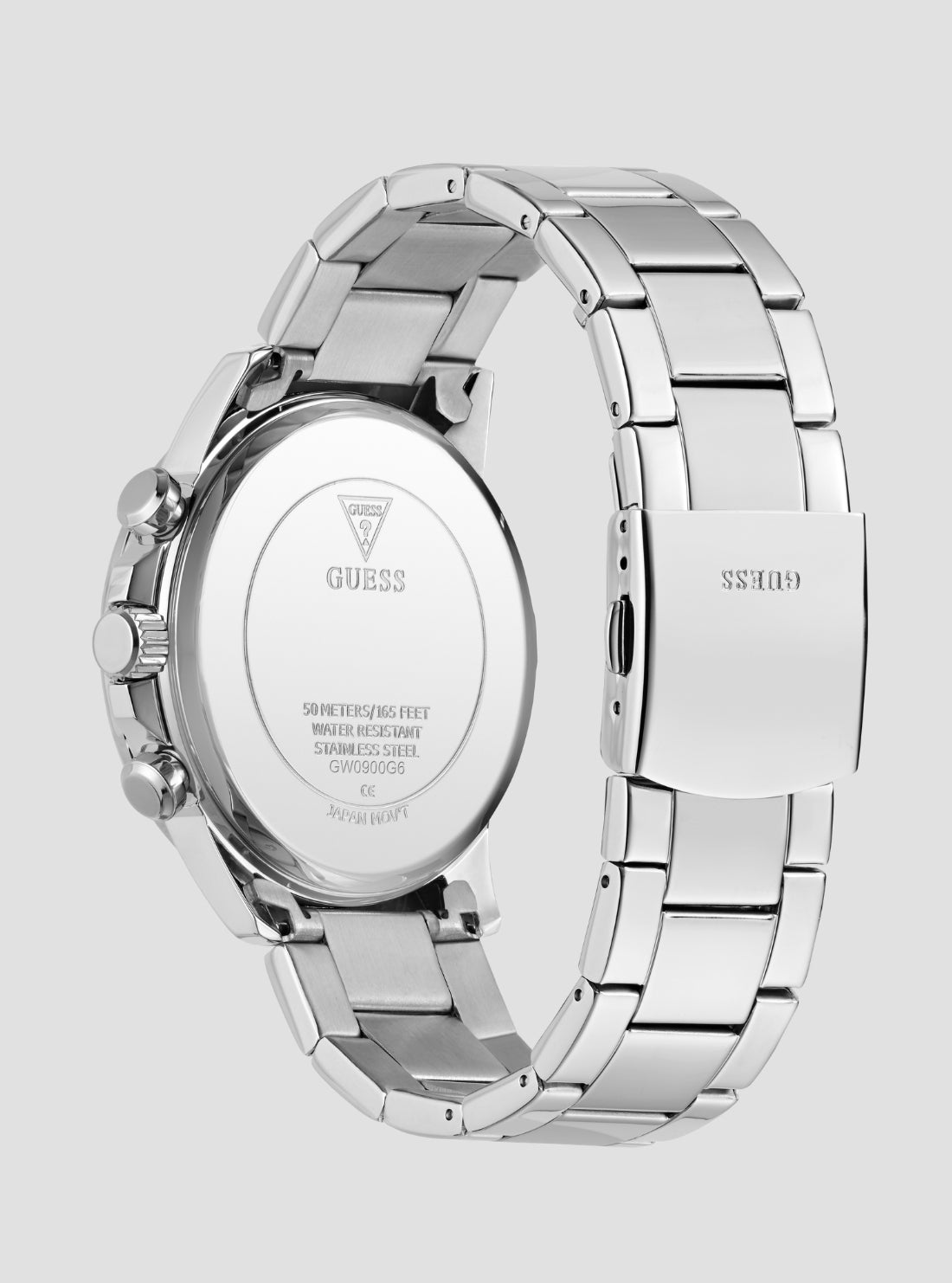 GUESS Accessories Silver Walker Multifunction Watch GW0900G6 Back View
