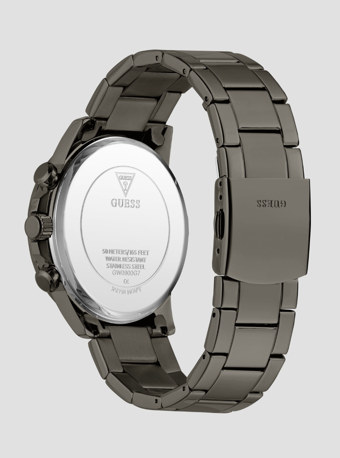 GUESS Accessories Black Walker Multifunction Watch GW0900G7 Back View