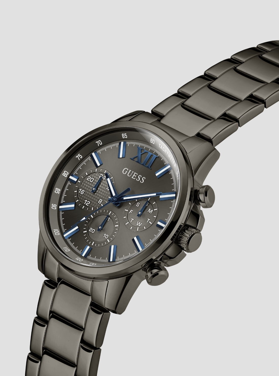 GUESS Accessories Black Walker Multifunction Watch GW0900G7 Side View
