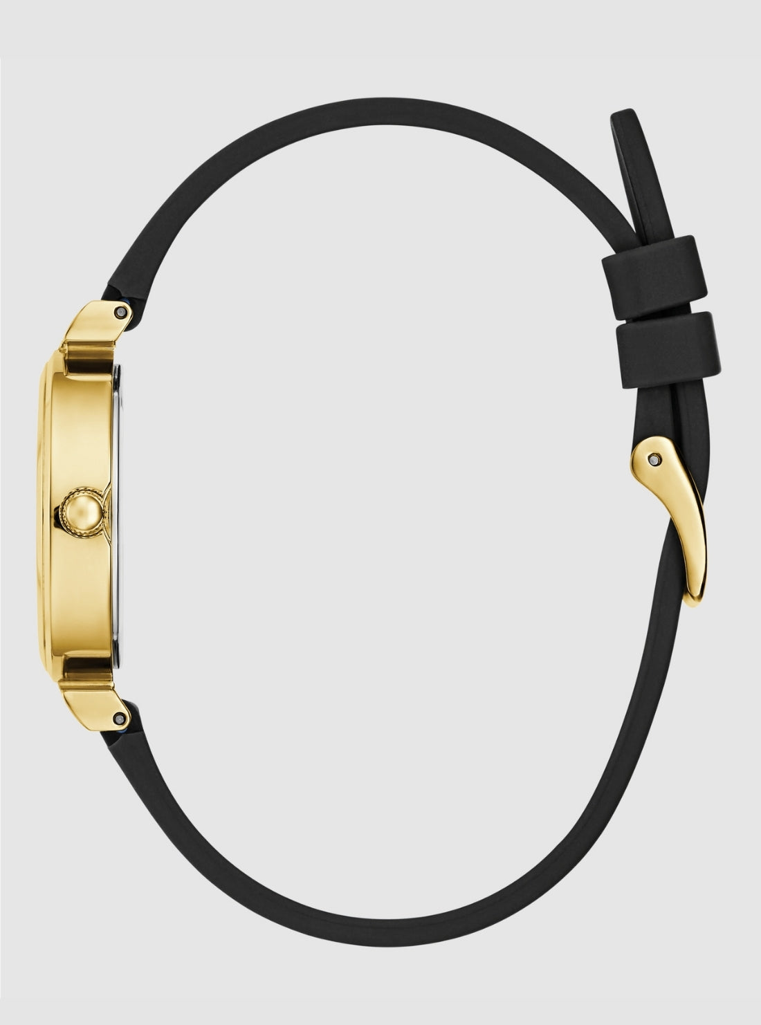 GUESS Accessories Gold Black Array Green Dial Crystal Watch GW0912L4 Side View