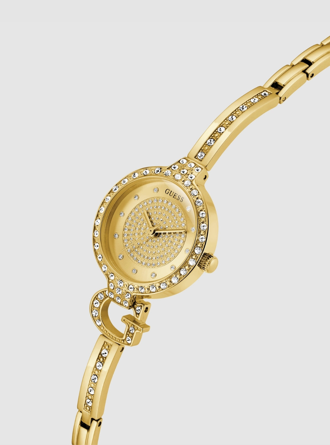 GUESS Accessories Gold Giselle Glitz Watch GW0929L2 Front Side View