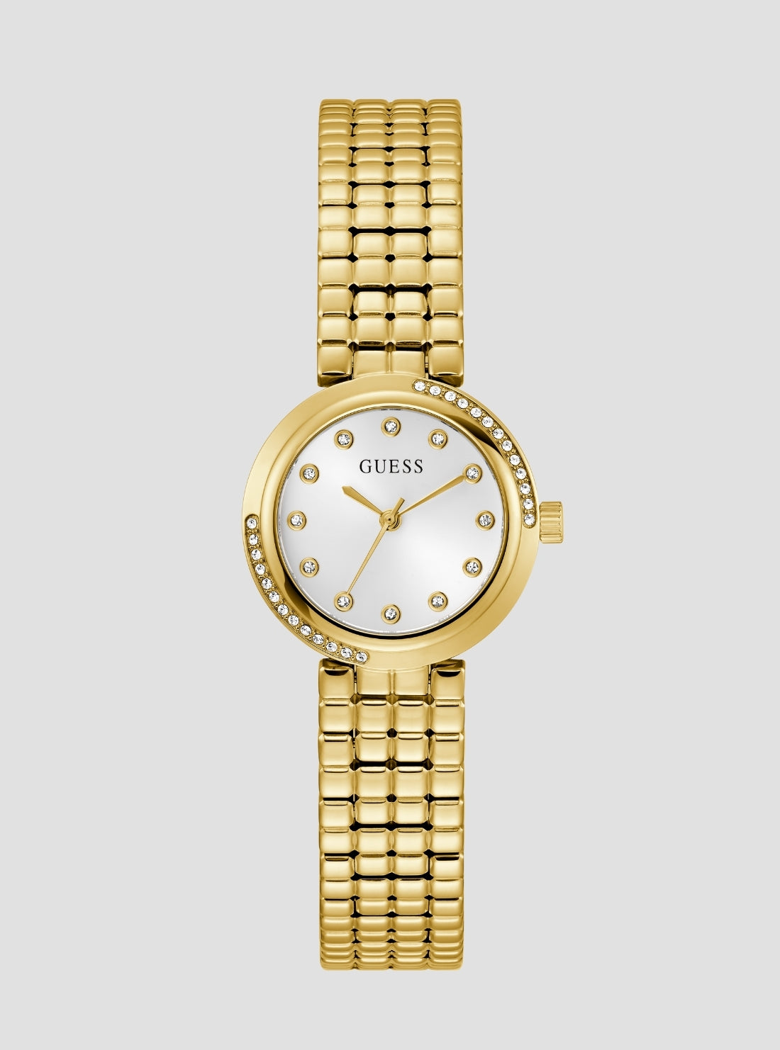 GUESS Accessories Gold Clara White Watch GW0930L2 Front View