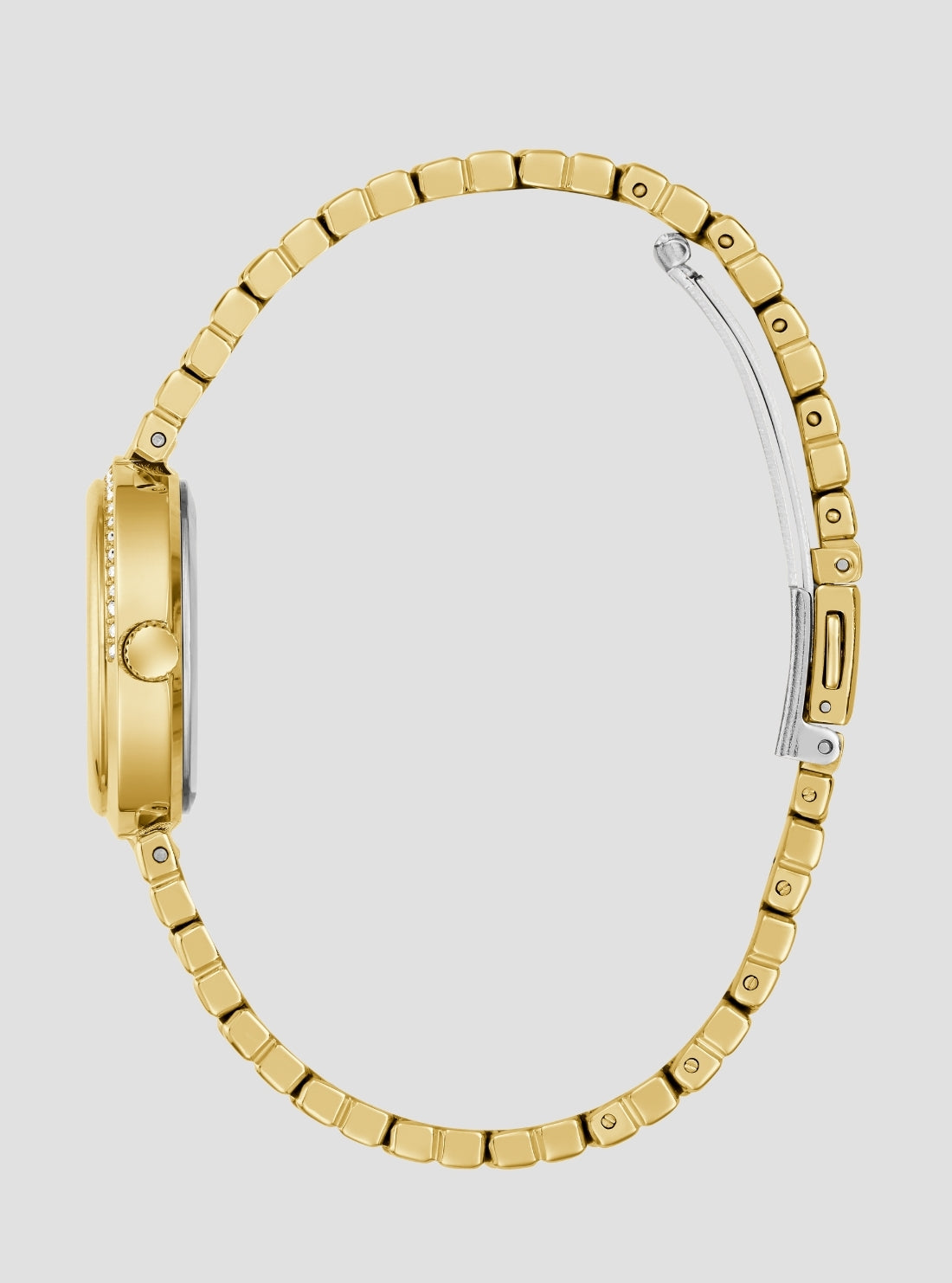 GUESS Accessories Gold Clara White Watch GW0930L2 Side VIew
