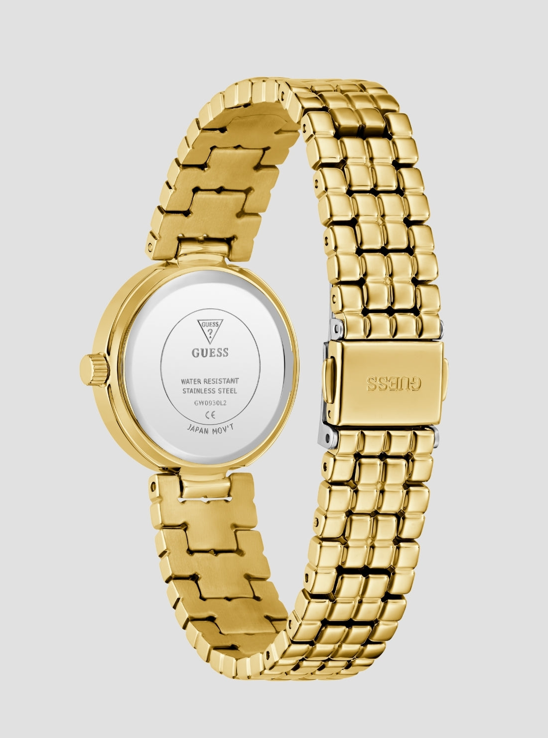 GUESS Accessories Gold Clara White Watch GW0930L2 Back View