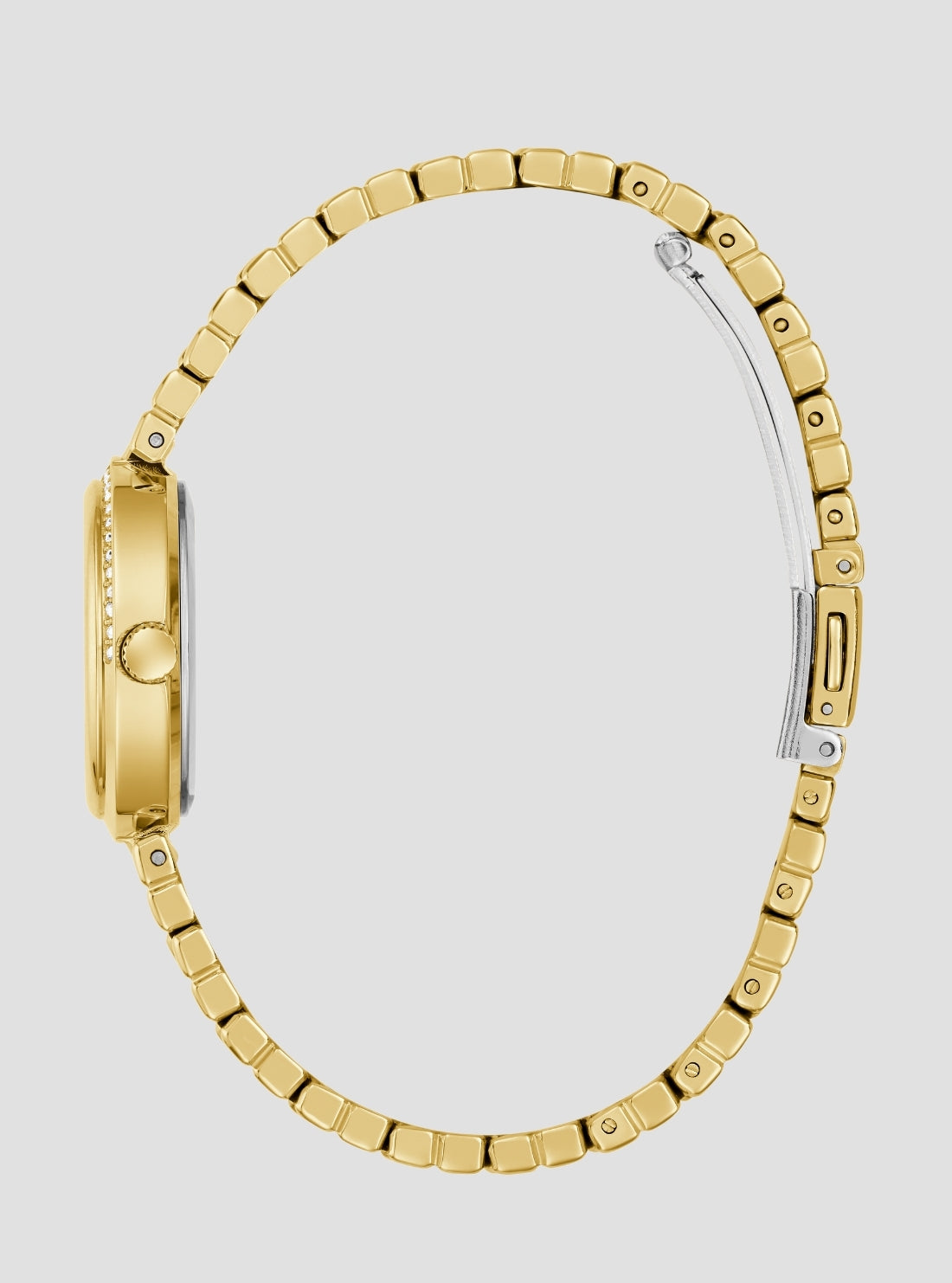 GUESS Accessories Gold Clara Blue Dial Watch GW0930L4 Side VIew