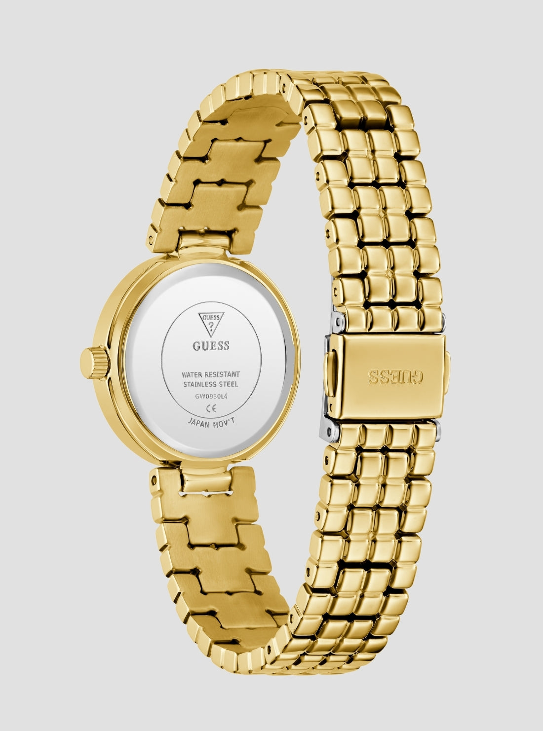 GUESS Accessories Gold Clara Blue Dial Watch GW0930L4 Back View