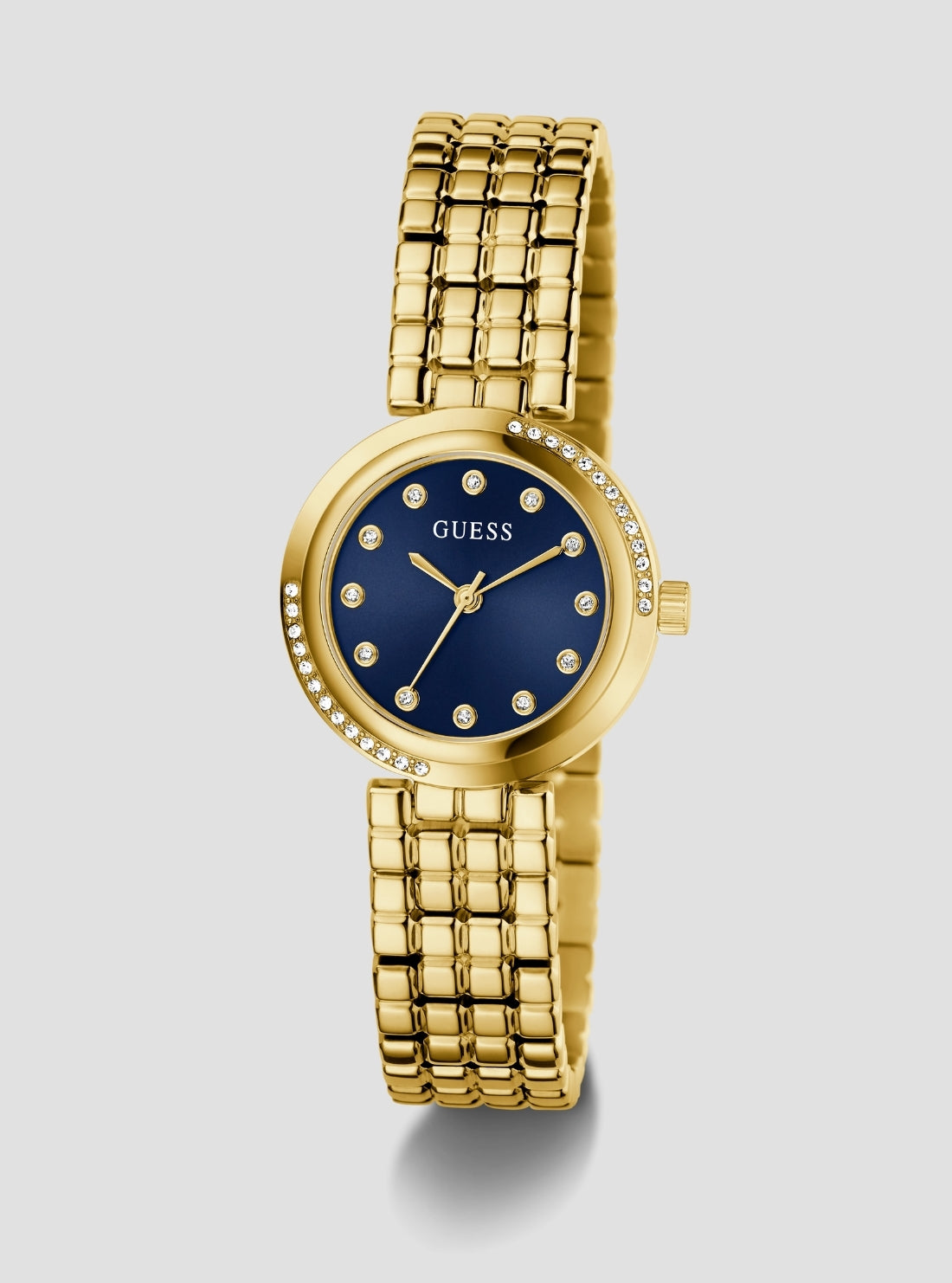 GUESS Accessories Gold Clara Blue Dial Watch GW0930L4 Front View_2