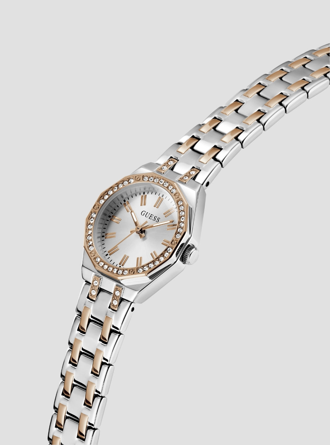 GUESS Accessories Silver Rose Gold Pixie Watch GW0931L5 Front Side View