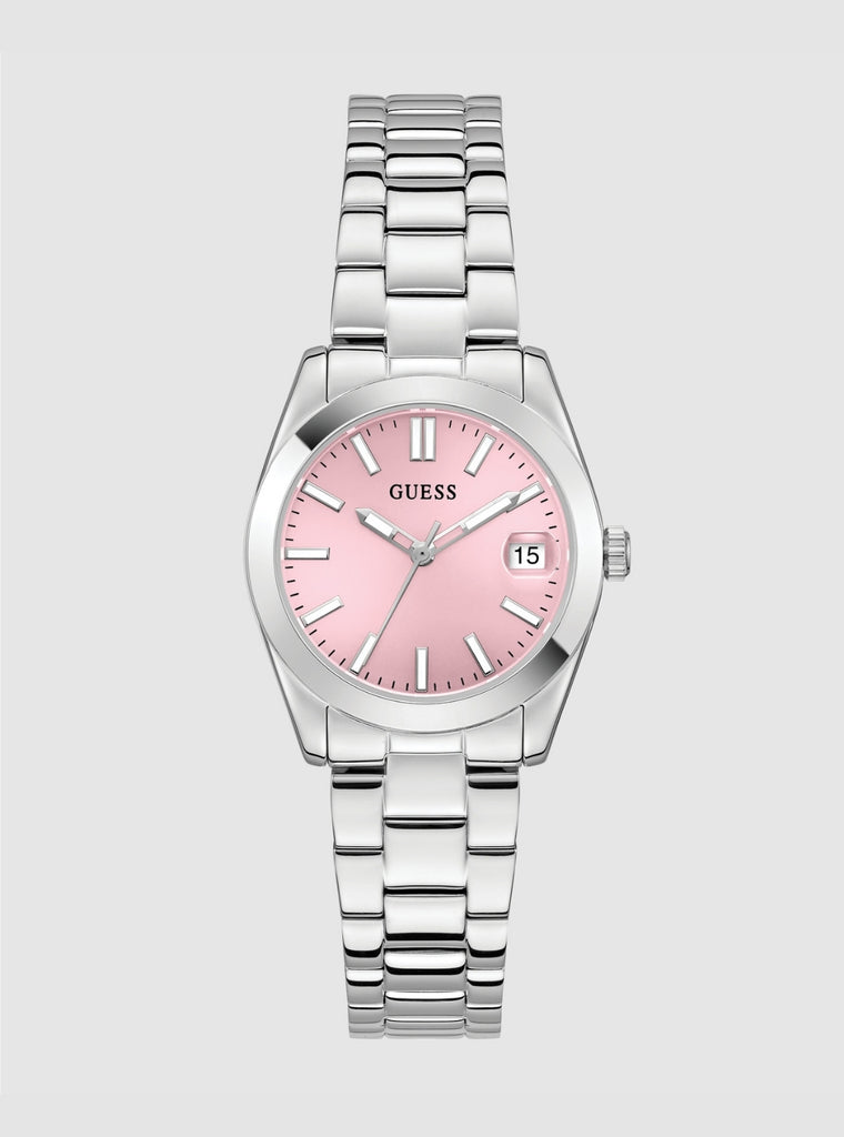 Silver Alice Pink Dial Watch | GUESS