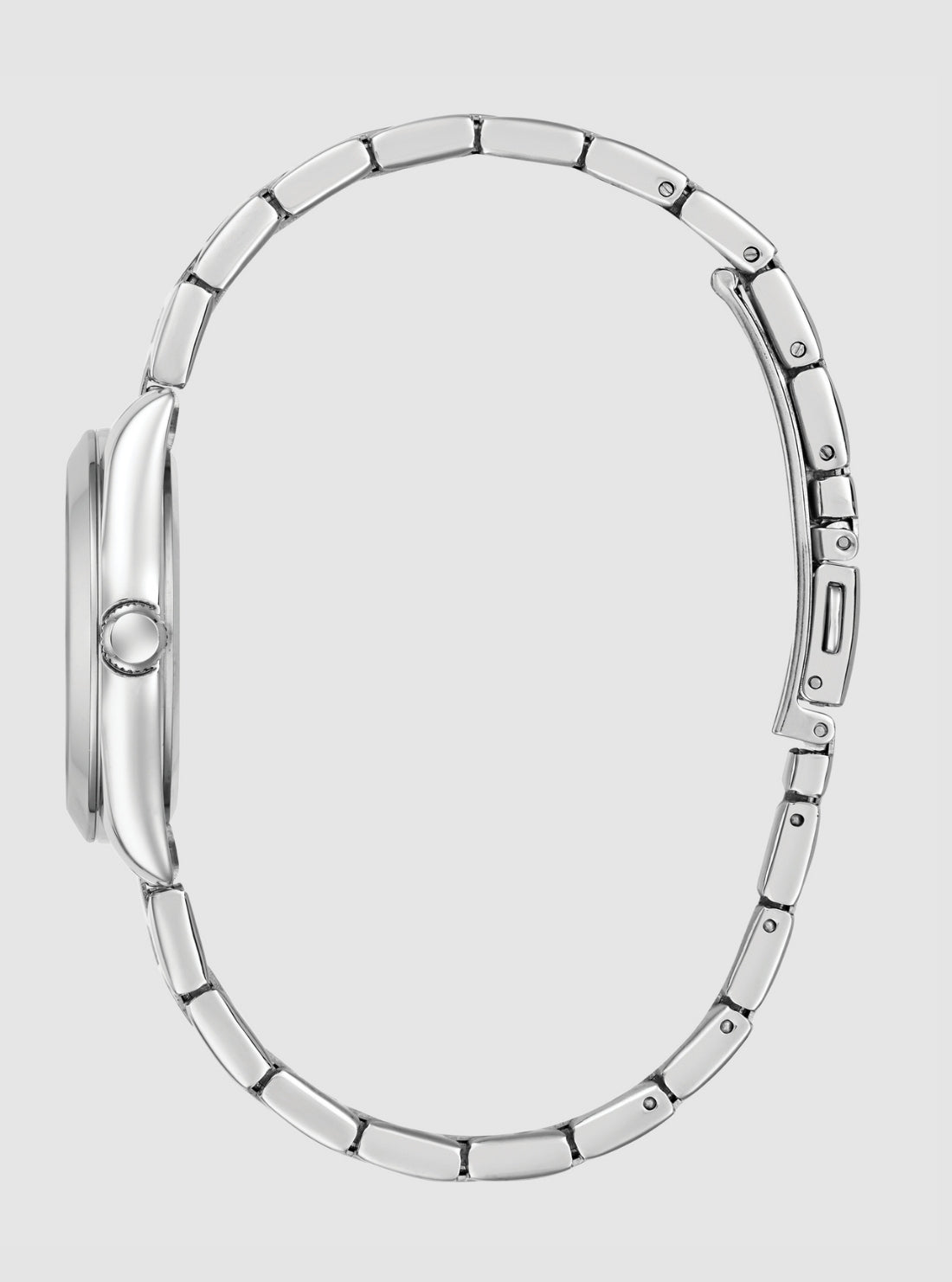 GUESS Accessories Silver Alice Pink Dial Watch GW0934L1 Side View