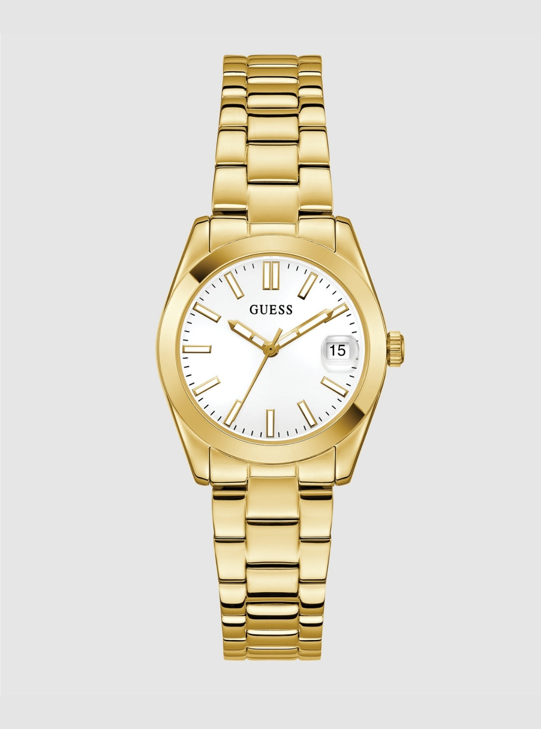 GUESS Accessories Gold Alice White Dial Watch GW0934L2 Front View