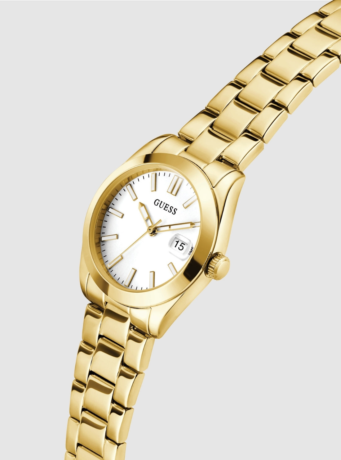 GUESS Accessories Gold Alice White Dial Watch GW0934L2 Side View
