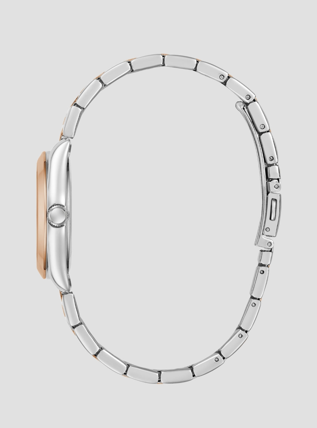 GUESS Womens Silver Rose-Gold Alice Watch GW0934L6 Side View