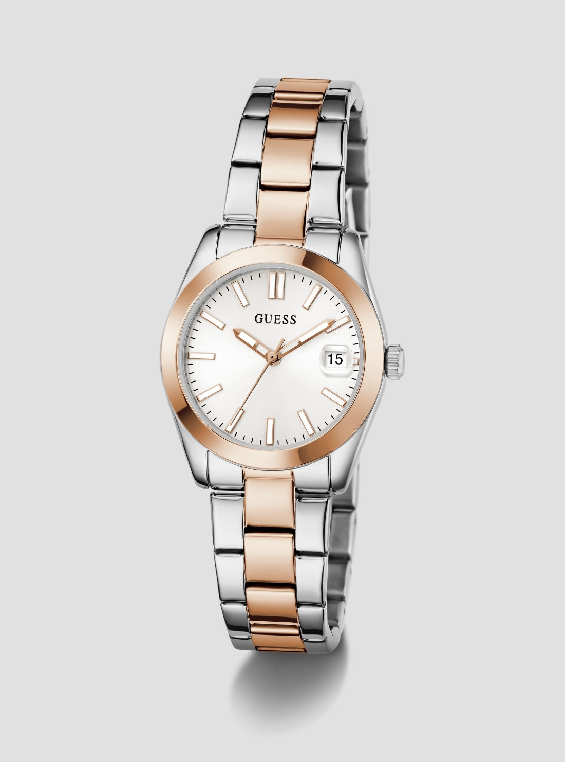 GUESS Womens Silver Rose-Gold Alice Watch GW0934L6 Front View_2