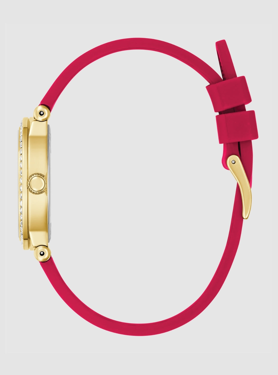 GUESS Womens Red Fawn Crystal Horse Watch GW0937L1 Side View