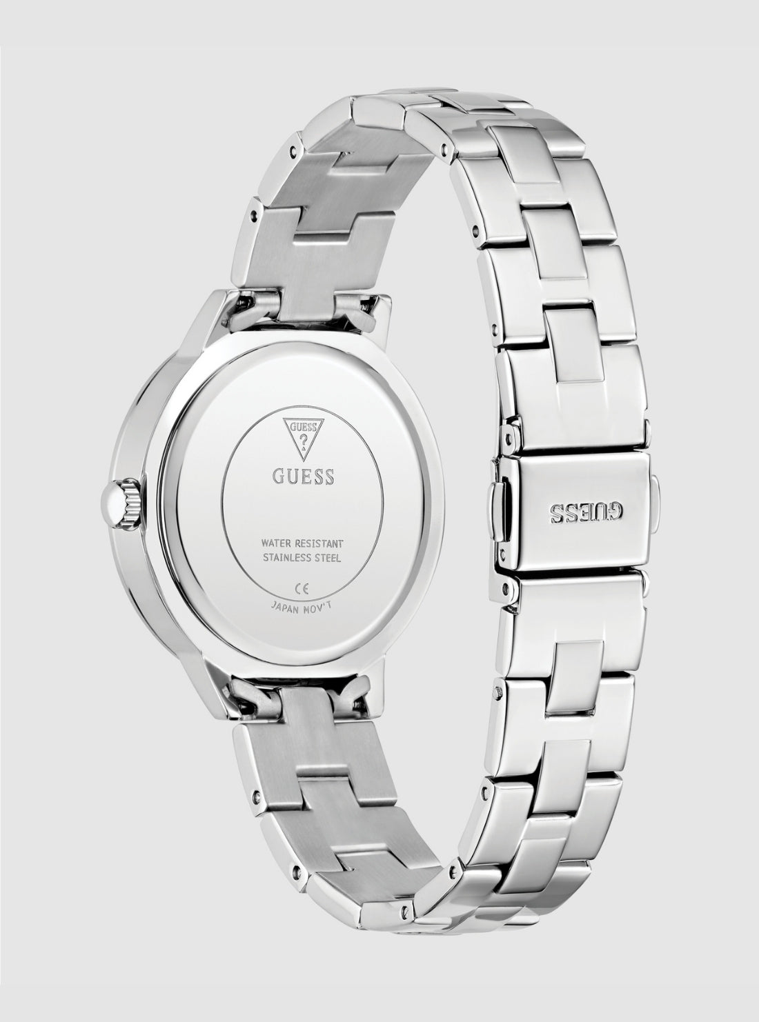 GUESS Accessories Silver G Lace Gray Dial Glitz Watch GW0944L1 Back View