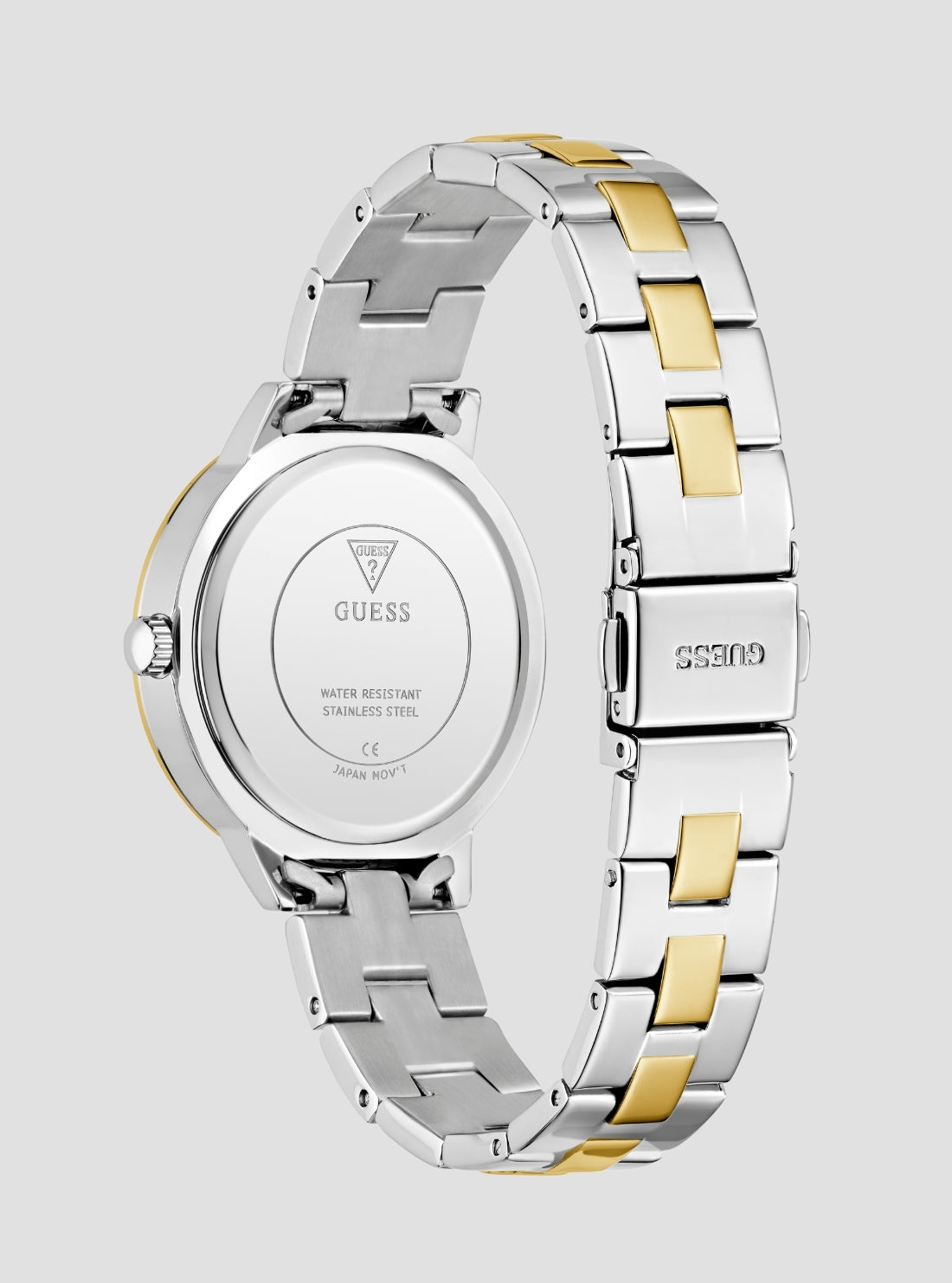 GUESS Accessories Silver Gold G Lace Watch GW0944L3 Back View