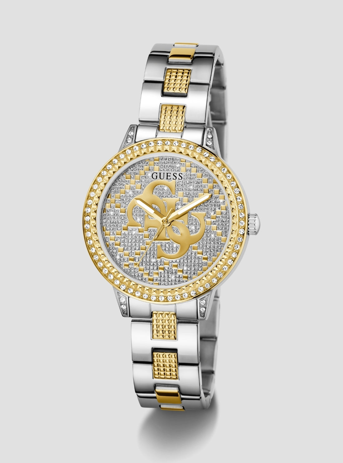 GUESS Accessories Silver Gold G Lace Watch GW0944L3 Front View_2
