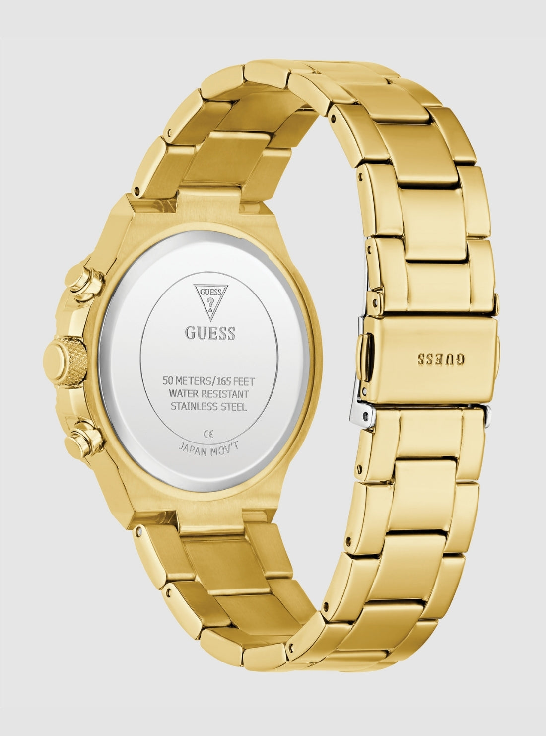 GUESS Accessories Gold Harlow Gold Dial Bracelet Watch GW0950L2 Back View