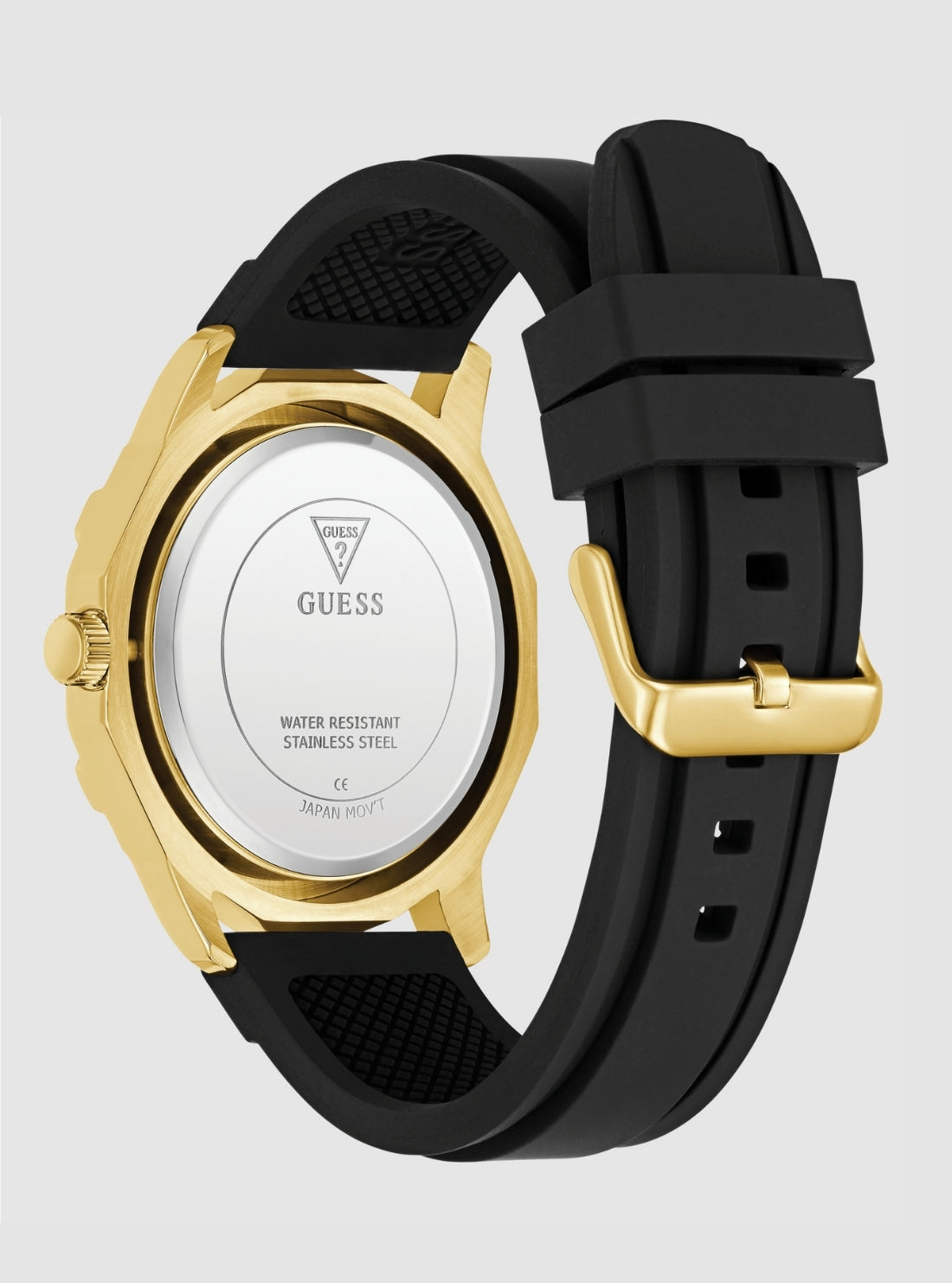GUESS Accessories Gold Black Regal Watch GW0954G2 Back View
