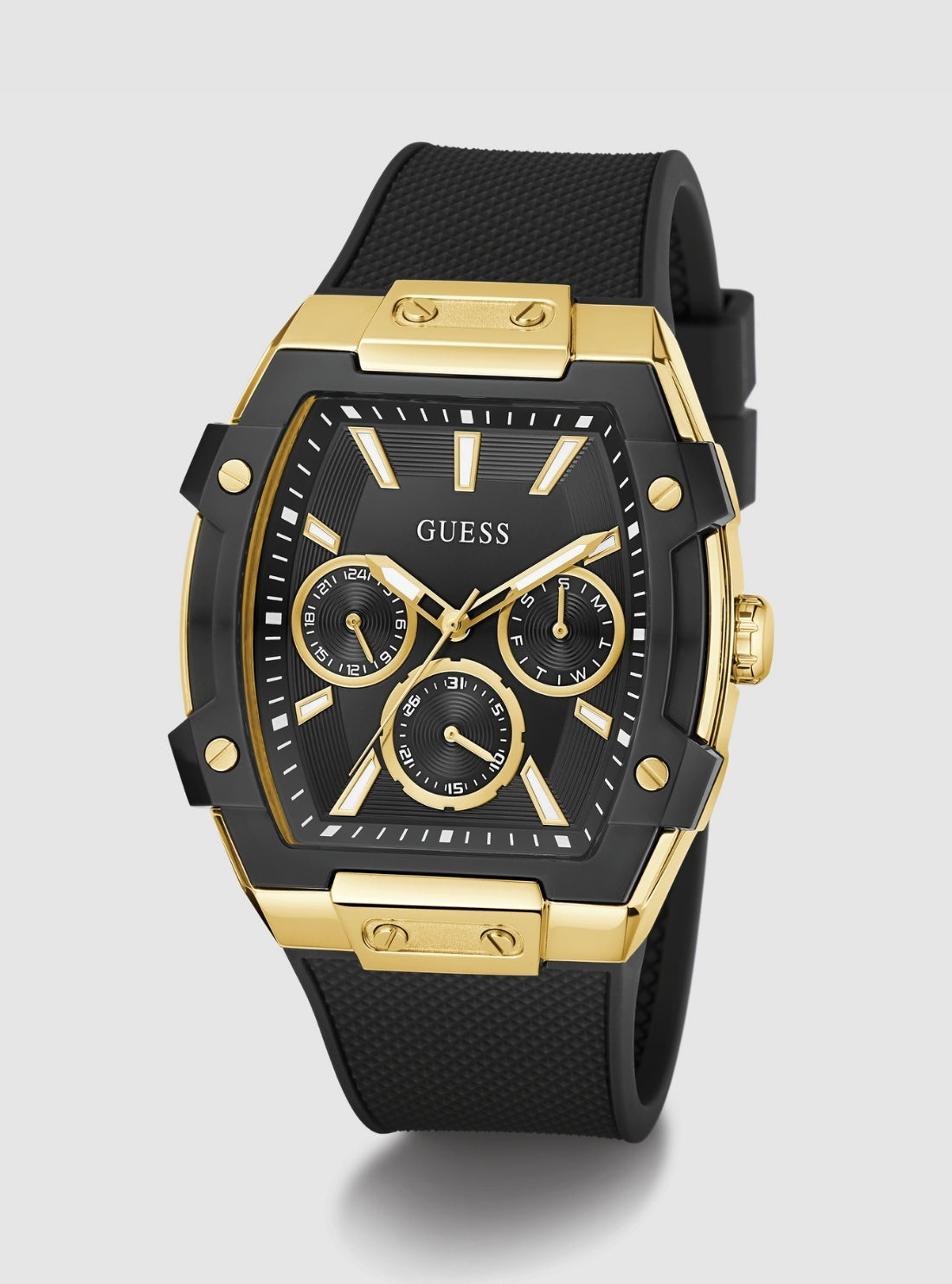 GUESS Accessories Black Gold Phoenix Watch GW0956G2 Front View_2