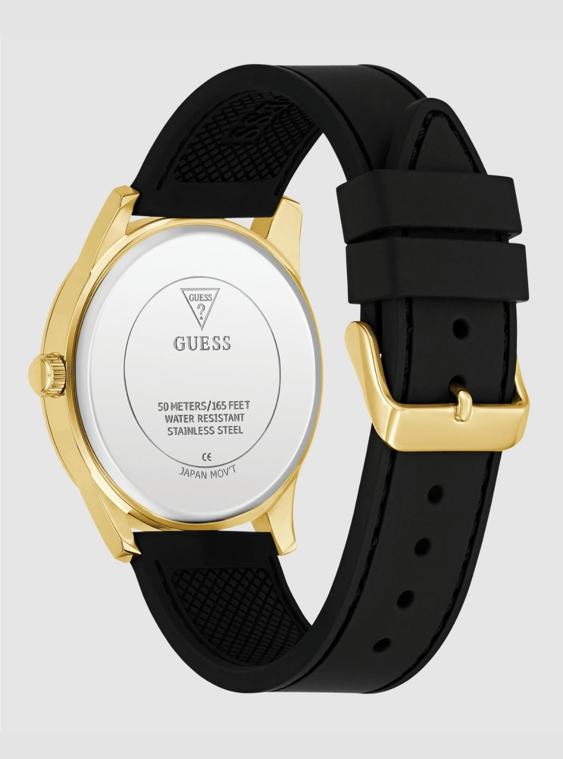 GUESS Accessories Gold Black Clark Watch GW0957G2 Back View