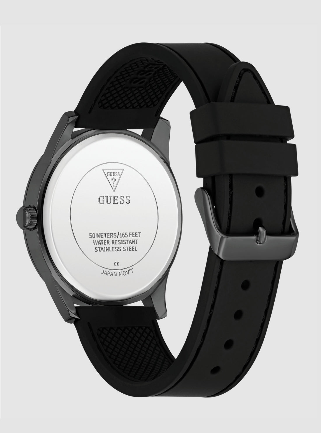 GUESS Accessories Black Clark Dial Watch GW0957G3 Back View