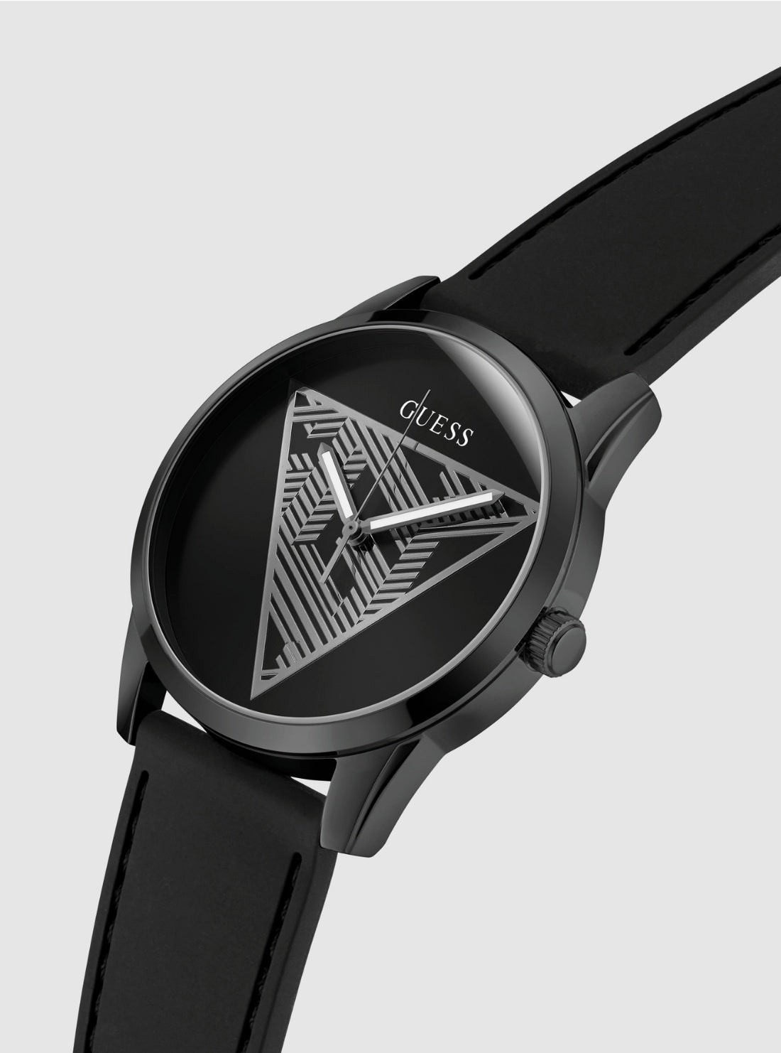 GUESS Accessories Black Clark Dial Watch GW0957G3 Front Side View