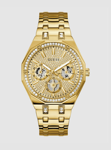 GUESS Accessories Gold Kryptonite Glitz Watch GW0960G2 Front View