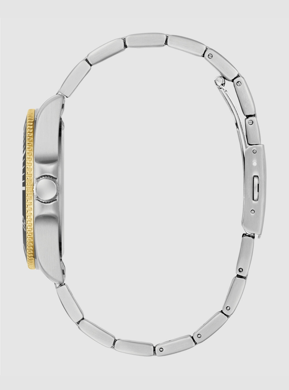 GUESS Accessories Gold-Silver Cliff Green Dial Watch GW0968G4 Side View