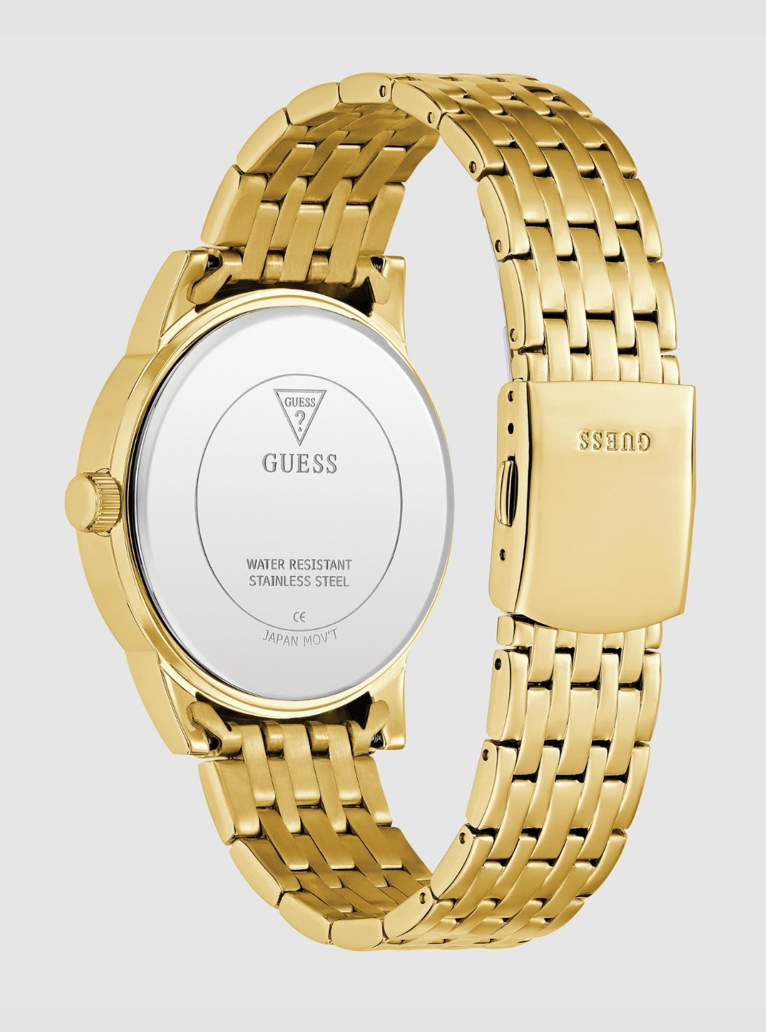 GUESS Accessories Gold Emerson Black Dial Watch GW0976G2 Back View