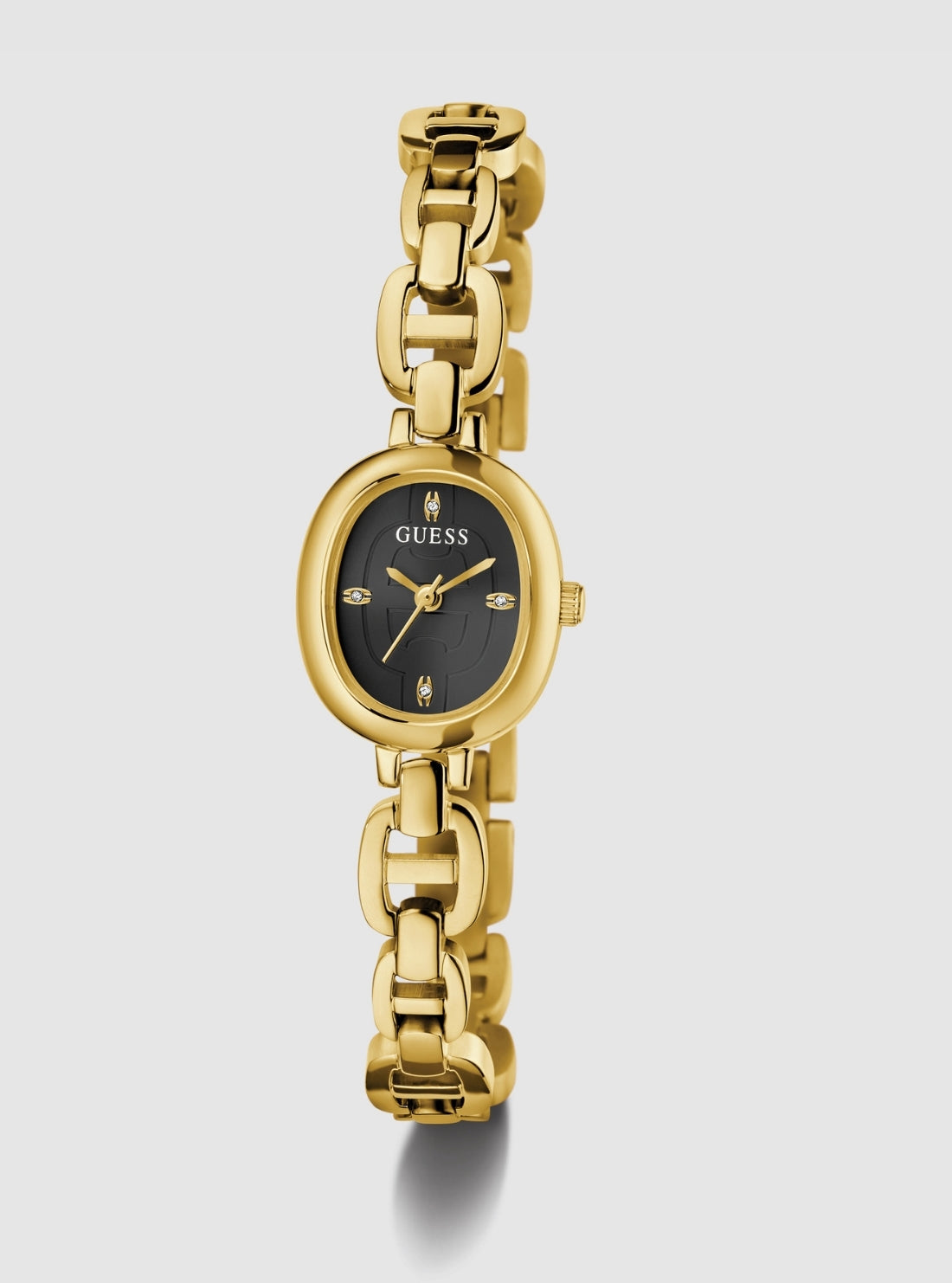 GUESS Accessories Gold Vivian Oval Link Watch GW0982L2 Front View_2