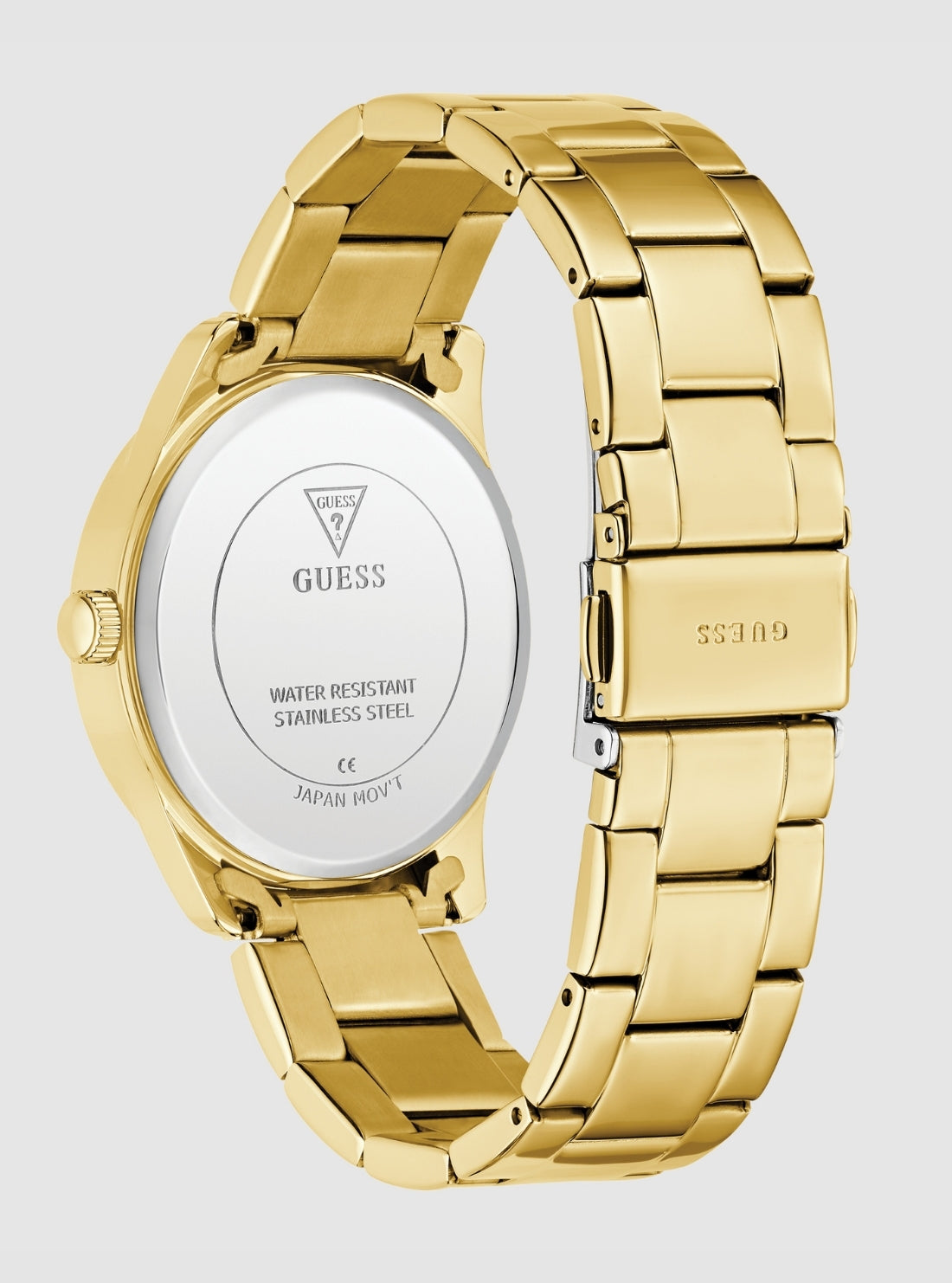 GUESS Accessories Gold Roxy Gold Logo Dial Watch GW0987L2 Back View