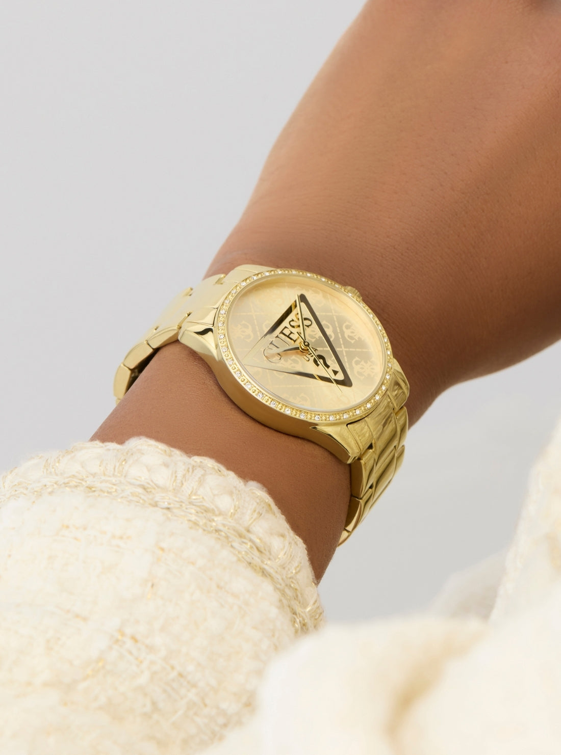 GUESS Accessories Gold Roxy Gold Logo Dial Watch GW0987L2  Detail View_2