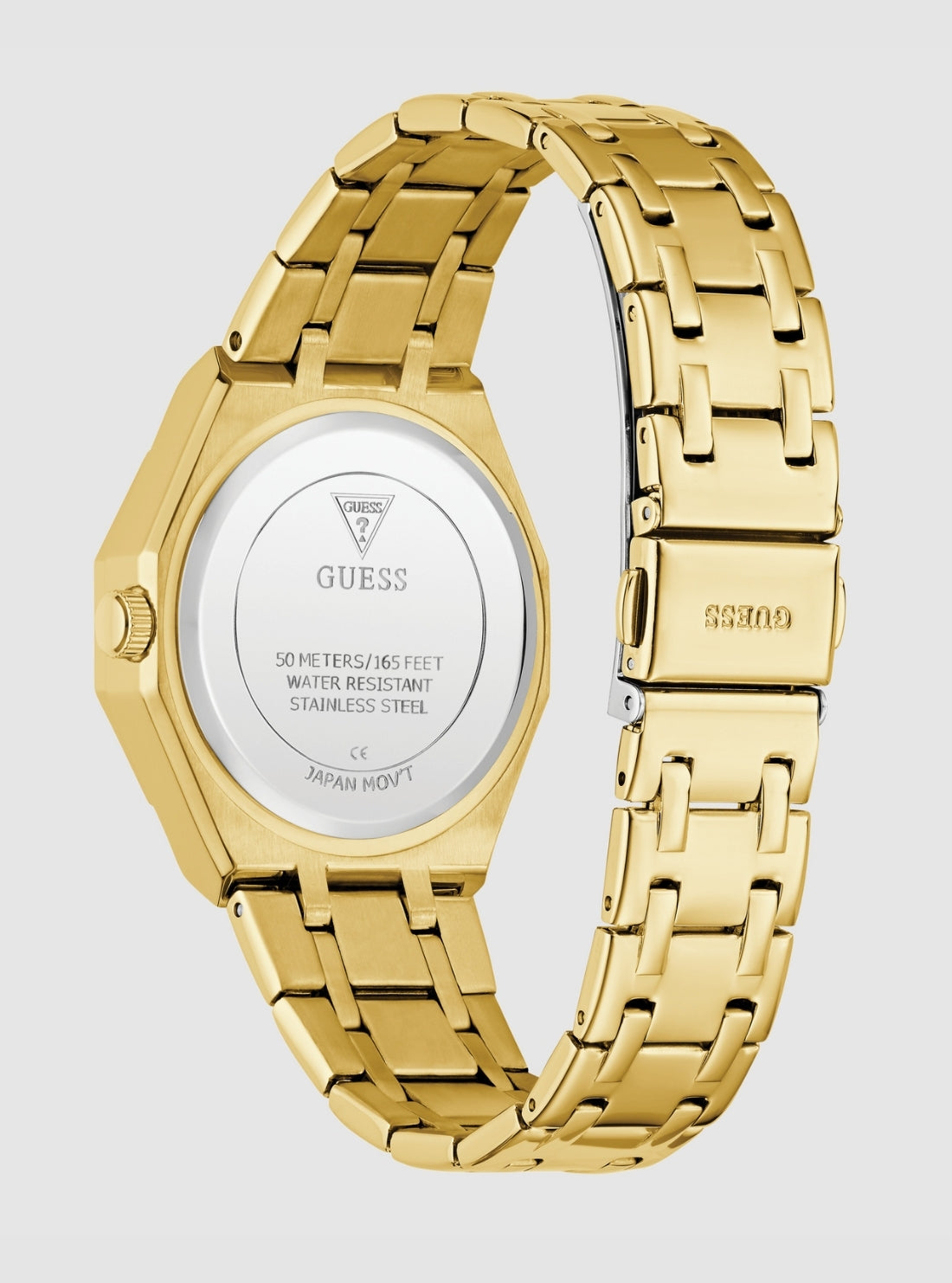 GUESS Accessories Gold Quinn Watch GW0988L2 Back View