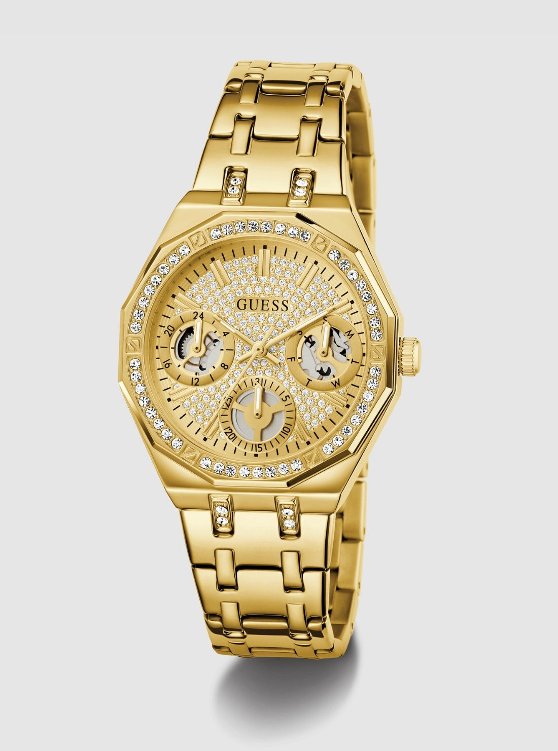 GUESS Accessories Gold Quinn Watch GW0988L2 Front View_2