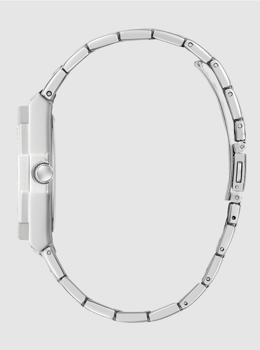 GUESS Accessories Silver Quinn Ice Blue Dial Watch GW1009L1 Side View