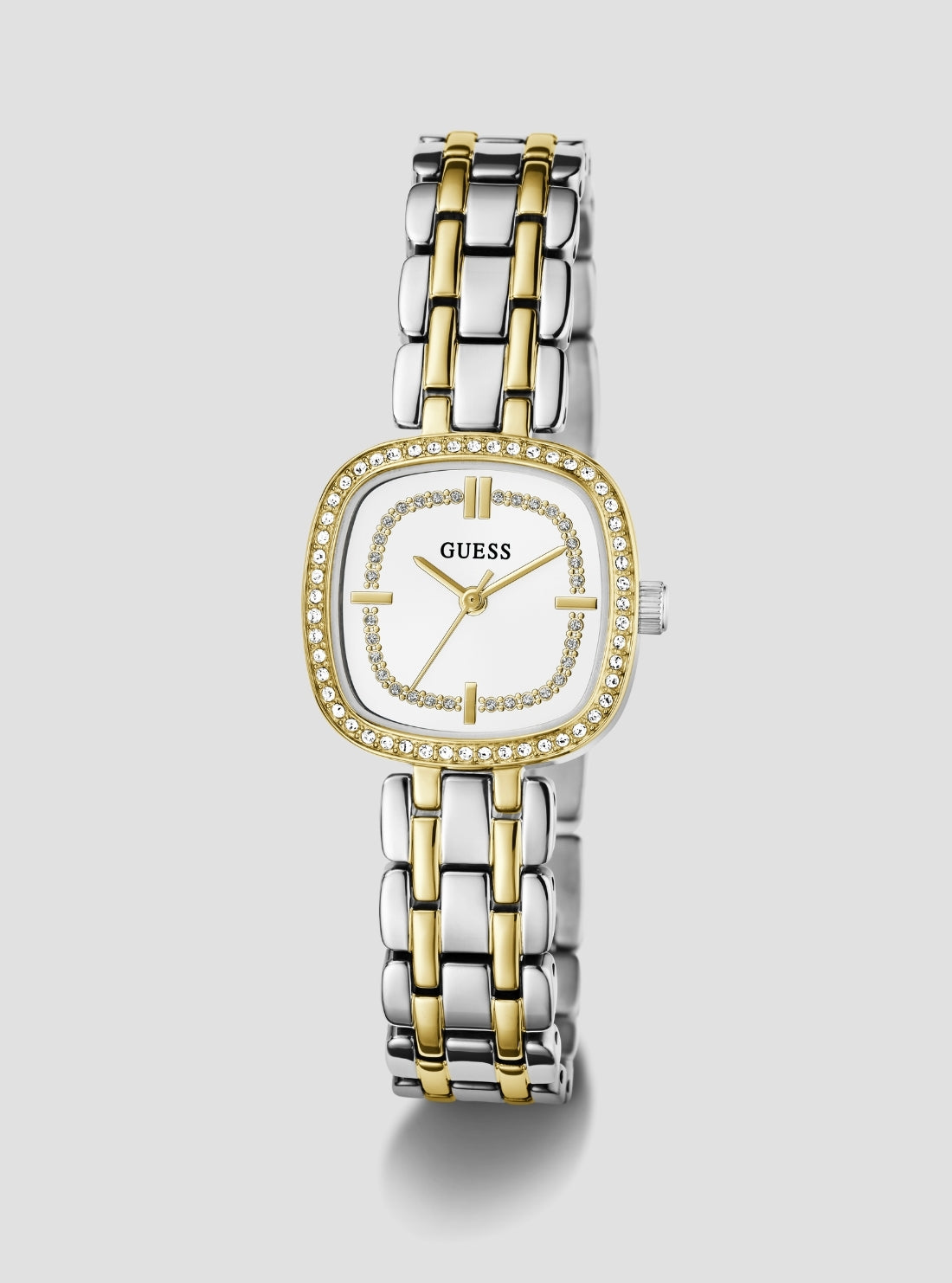 GUESS Accessories Silver Gold Hazel Watch GW1018L3 Front Side View