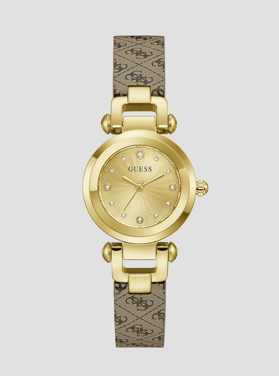 Guess GW1021L2 Brown Logo Gold Ginger Watch GUESS Guess GW1021L2 Brown Logo Gold Ginger Watch GUESS
