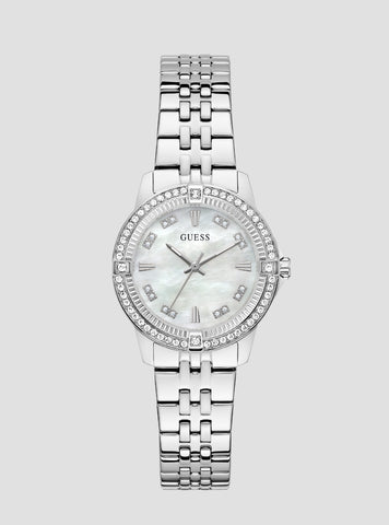 GUESS Accessories Silver Colette Watch GW1027L1 Front View