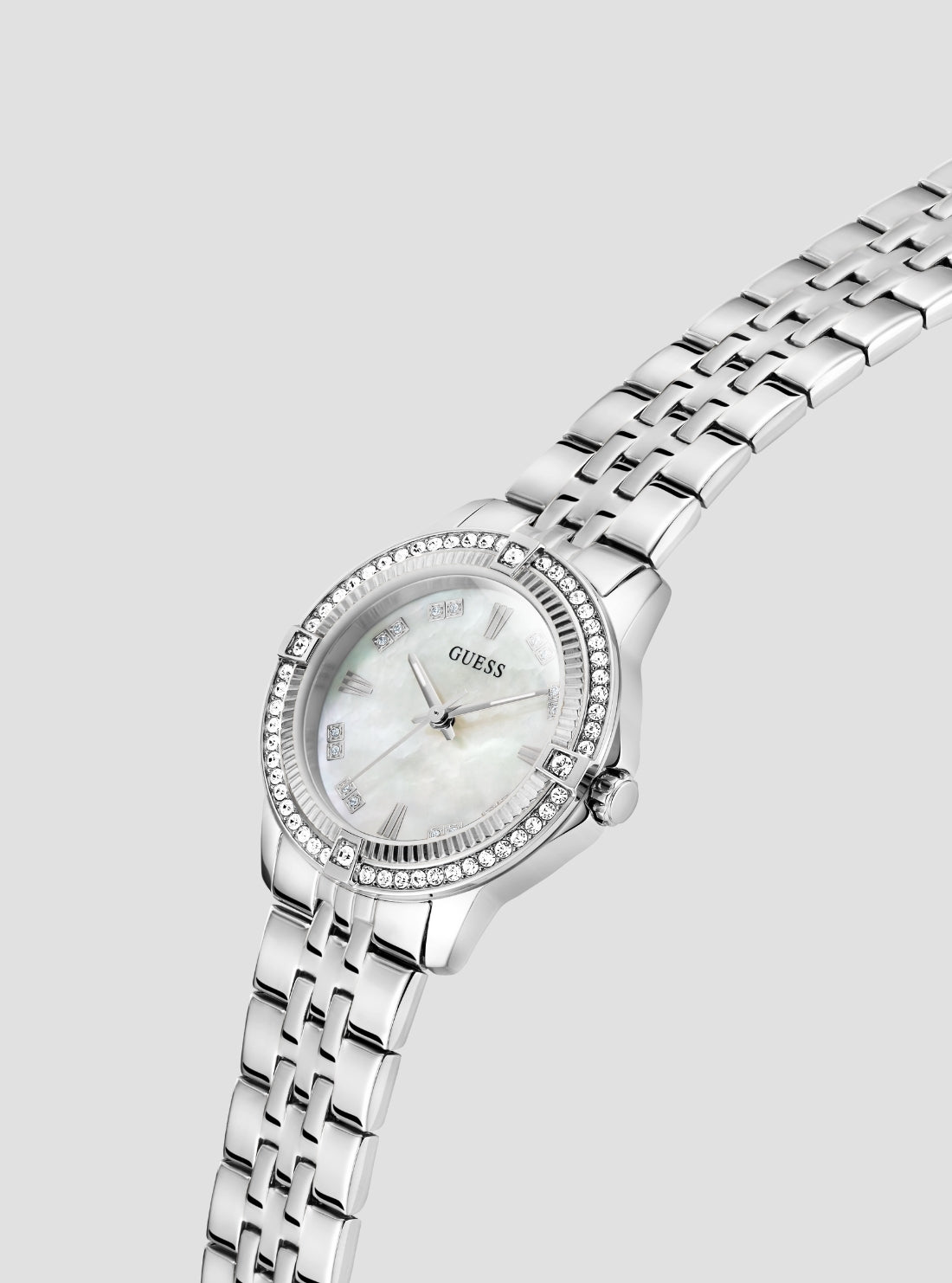 GUESS Accessories Silver Colette Watch GW1027L1 Front Side View