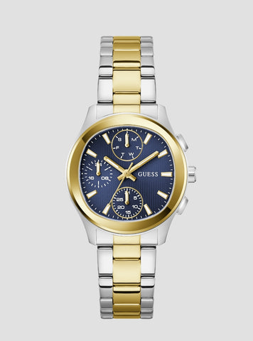 GUESS Accessories Silver Gold Birdie Watch GW1031L3 Front View