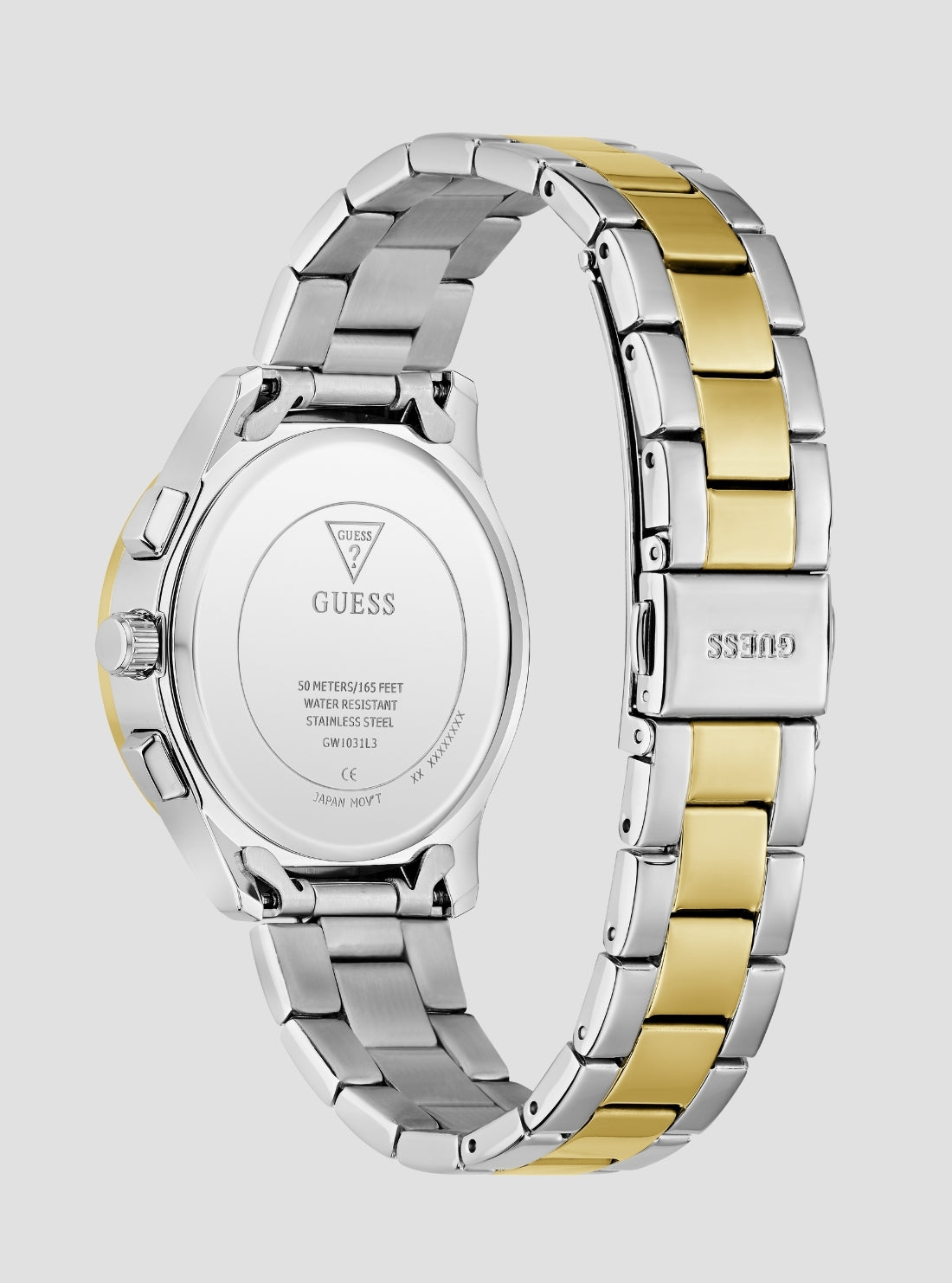 GUESS Accessories Silver Gold Birdie Watch GW1031L3 Back VIew